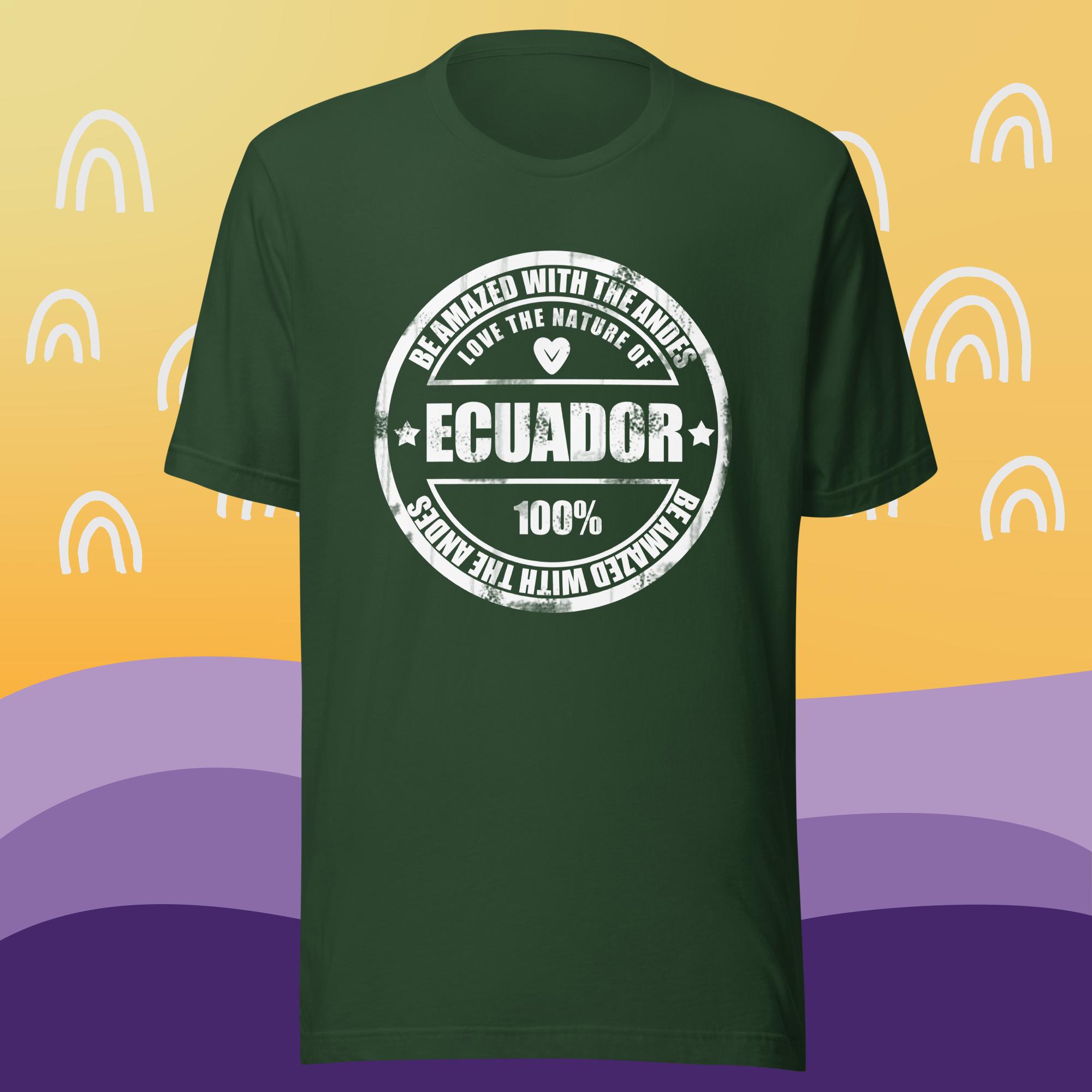 Scrapbook Letters Unisex T-shirt ll Ecuador !N DA House – ECUA !N